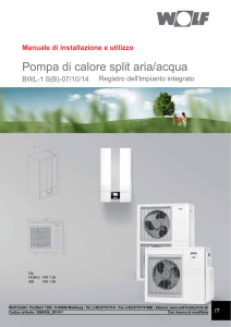 Pompa di calore split aria/acqua