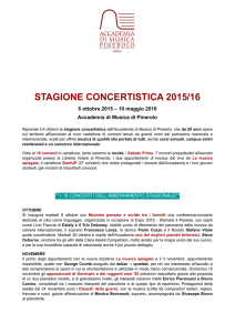 STAGIONE CONCERTISTICA 2015/16