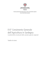 Il 6° Censimento Generale dell`Agricoltura in Sardegna