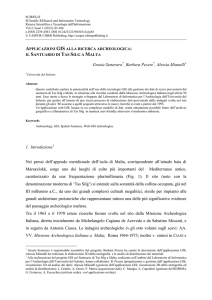 Applicazioni GIS alla ricerca archeologica: il Santuario di Tas Silg a