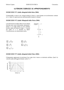 ESERCIZIO N°1 (dalle olimpiadi della fisica 2004)