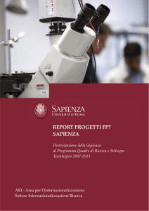 REPORT PROGETTI FP7 SAPIENZA