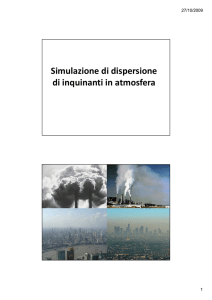 Dispersione di inquinanti in atmosfera