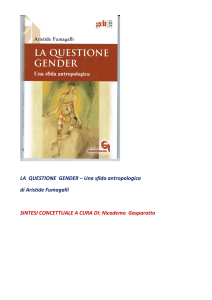LA QUESTIONE GENDER – Una sfida antropologica di Aristide