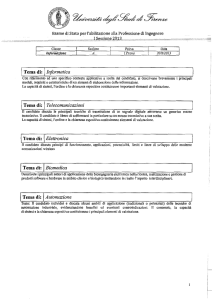 l Tema di: l Informatica l Tema di: l Telecomunicazioni l Tema di: l