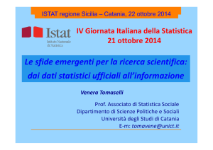 Tomaselli_ISTAT 22.10.2014_Dati statistici ufficiali e ricerca