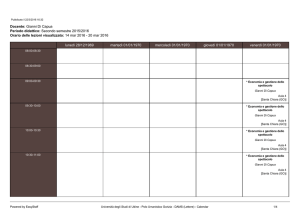 Orario docente - Università degli Studi di Udine