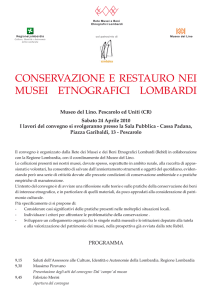 conservazione e restauro nei musei etnografici lombardi