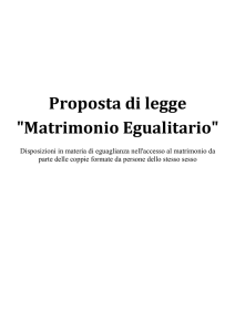 Proposta di legge “Matrimonio Egualitario”