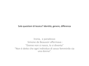 Solo questioni di lessico? Identità, genere, differenza