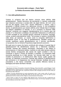 Economia dello sviluppo – Paolo Figini La Politica Economica della