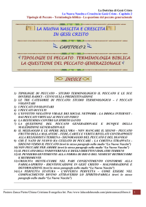 Tipologie di Peccati-Terminologia Biblica