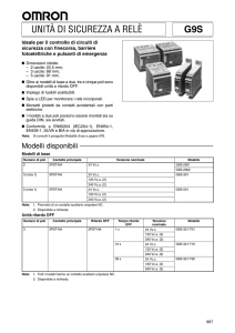 UNITÀ DI SICUREZZA A RELÈ G9S