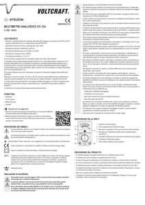 istruzioni multimetro analogico vc-13a