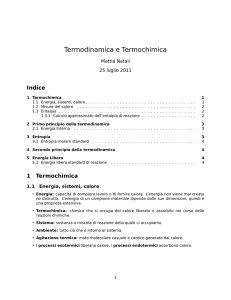 Termodinamica e Termochimica