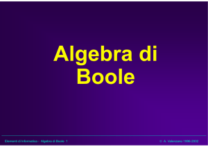 Algebra di Boole - Politecnico di Torino