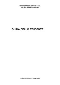 GUIDA DELLO STUDENTE - Dipartimento di Giurisprudenza