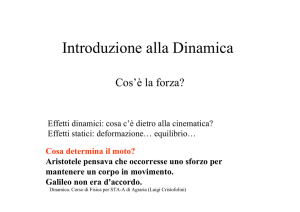 Introduzione alla Dinamica