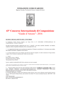 43° Concorso Internazionale di Composizione “Guido d`Arezzo”
