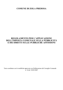 Regolamento imposta sulla pubblicitá