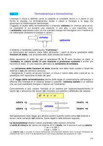 Termodinamica e termochimica ambiente calore +q lavoro