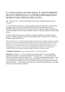 PDF IL CASO GOOGLE Cass.pen - IRIS Università degli Studi di