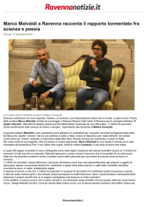 Marco Malvaldi a Ravenna racconta il rapporto