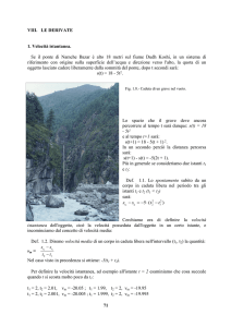 71 VIII. LE DERIVATE 1. Velocità istantanea. Se il ponte di Namche