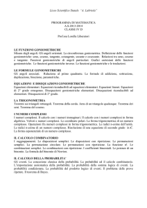 Liceo Scientifico Statale “A. Labriola” PROGRAMMA DI