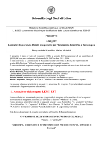 Relazione scientifica LEMI-EST - Cird