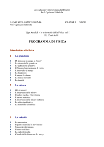 programma di fisica - Liceo Classico Vittorio Emanuele II