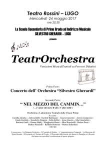 Concerto dell` Orchestra “Silvestro Gherardi” “ NEL MEZZO DEL