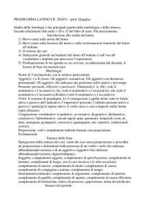 PROGRAMMA LATINO IB 2010/11 (prof. Quaglia)