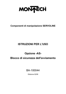 ISTRUZIONI PER L`USO Opzione -AS- Blocco di