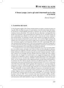 THE WIRE E GLI ALTRI Il Terzo Luogo. Lost e gli stati intermedi tra