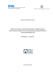 Messa in funzione, analisi sperimentale e caratterizzazione