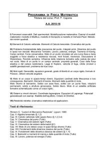 programma di fisica matematica