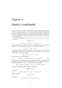 Limiti e continuit`a