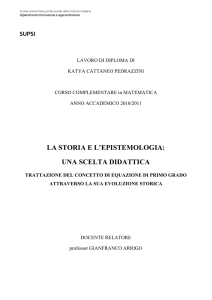 la storia e l`epistemologia: una scelta didattica