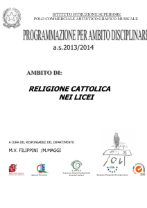 PROGRAMMAZIONE RELIGIONE A S 2013 2014 LICEI