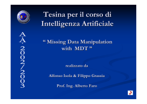 Tesina per il corso di Intelligenza Artificiale Missing Data