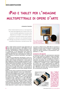 ipad e tablet per l `indagine multispettrale di opere d `arte