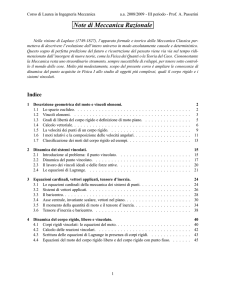 Note di Meccanica Razionale