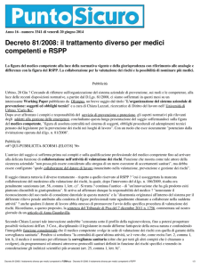 Decreto 81/2008: il trattamento diverso per medici