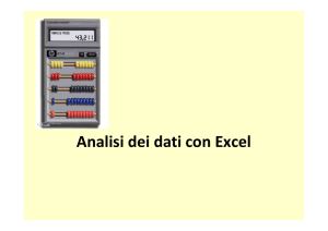 Analisi dei dati con Excel