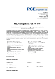 Misuratore potenza PCE-PA 8000