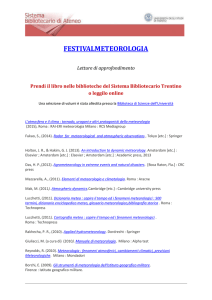 Festival meteorologia  - Sistema Bibliotecario di Ateneo