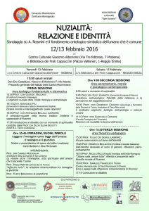 nuzialità: relazione e identità - Centro Culturale Il Faro Modena