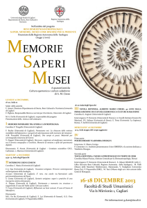 MEMORIE SAPERI MUSEI