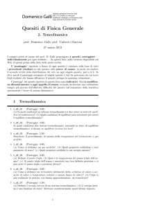 Quesiti di Fisica Generale